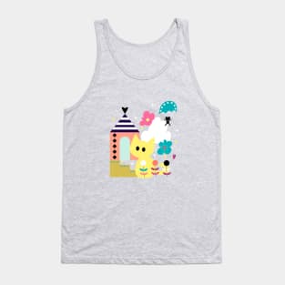 Cute Cat on Vacation Tank Top